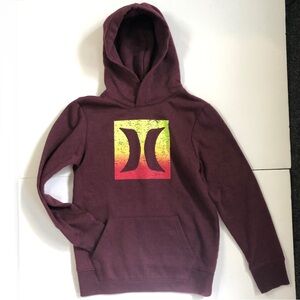 Hurley boys youth pull over Maroon Hoodie size 10/12